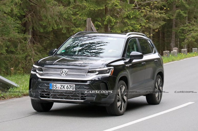 VW Taos flagrado em testes na Europa
