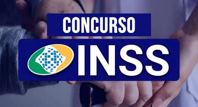 Imagem mostra concurso do INSS.