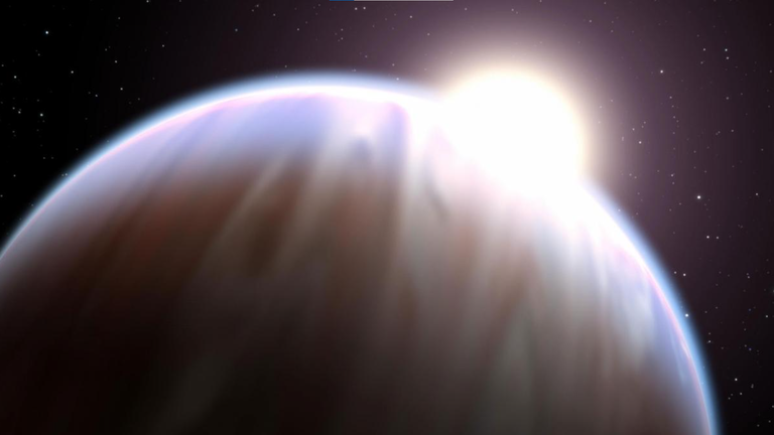 Ilustração de um "planeta algodão-doce" (Imagem: Reprodução/NASA/ESA/G. Bacon/STSCI)