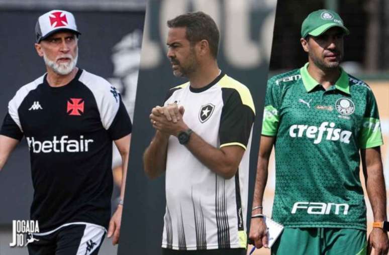 Fotos: Leandro Amorim/Vasco/ Vitor Silva/Botafogo /Cesar Greco/Palmeiras - Legenda: Um trio de respeito no Brasil