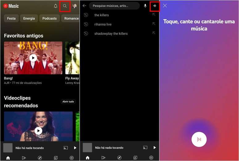 YouTube Music testa ferramenta de reconhecimento de música similar ao Shazam (Imagem: Captura de tela/Guilherme Haas/Canaltech)