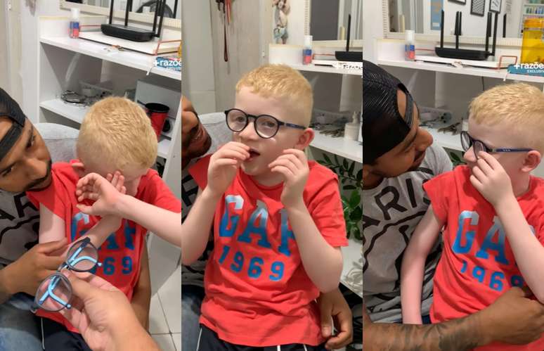 Ele foi diagnosticado com retina albina e por causa disso não enxergava direito