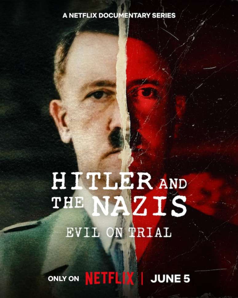 Poster de 'Hitler e Os Nazistas- O Mal em Julgamento'.