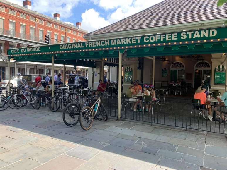 Cafe du Monde's original location on Decatur Street is a good stop in the French Quarter Cafe du Monde's original location on Decatur Street is a good stop in the French Quarter
