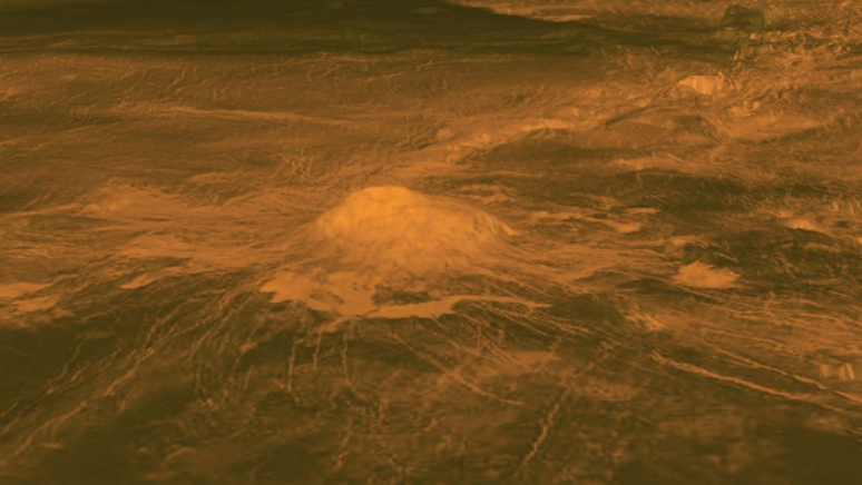 Cientistas conhecem várias regiões vulcânicas em Vênus, mas evidências de atividade recente só foram encontradas agora (Imagem: Reprodução/NASA/JPL-Caltech/ESA