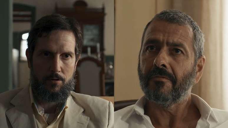 Egídio (Vladimir Brichta) e José Inocêncio (Marcos Palmeira) em Renascer (Divulgação / TV Globo)