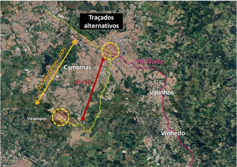 VLT terá dois ramais de 22km, com 18 estações em três municípios.