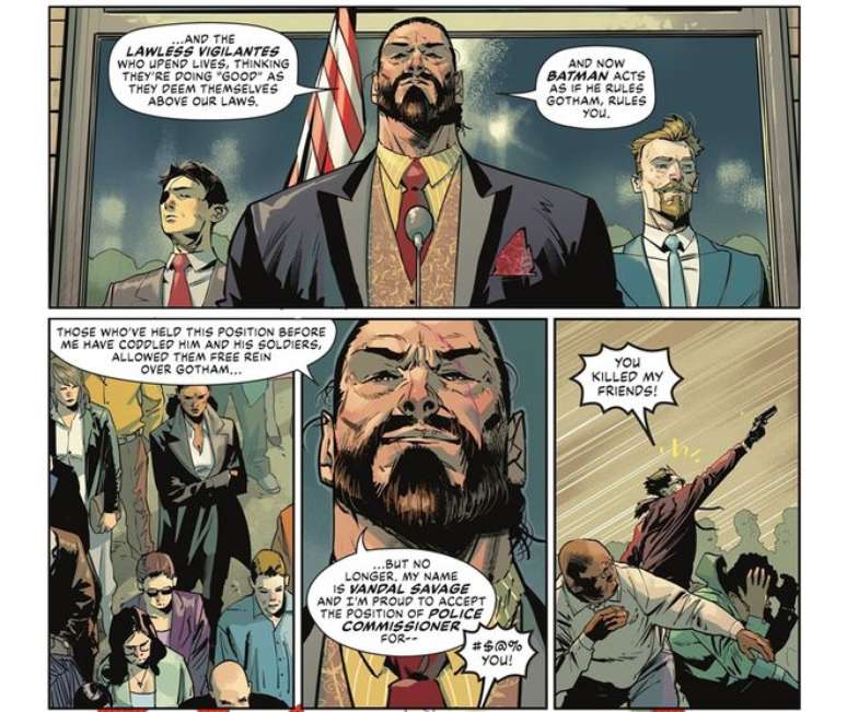 Vandal Savage se torna o Comissário de Polícia de Gotham City (Imagem: Reprodução/DC Comics)