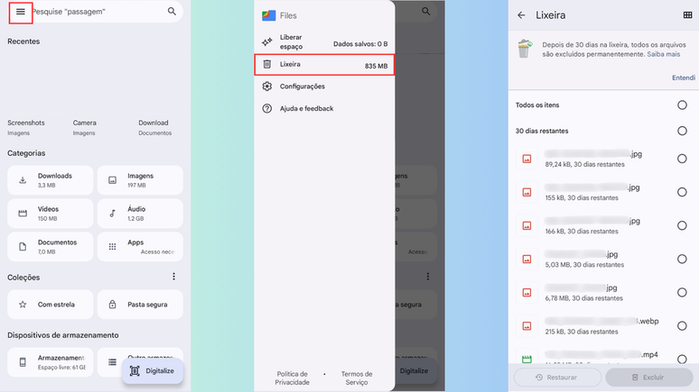 Open the File Trash (Image: Screenshot/Bruno De Blasi/Canaltech) Open the File Trash (Image: Screenshot/Bruno De Blasi/Canaltech)