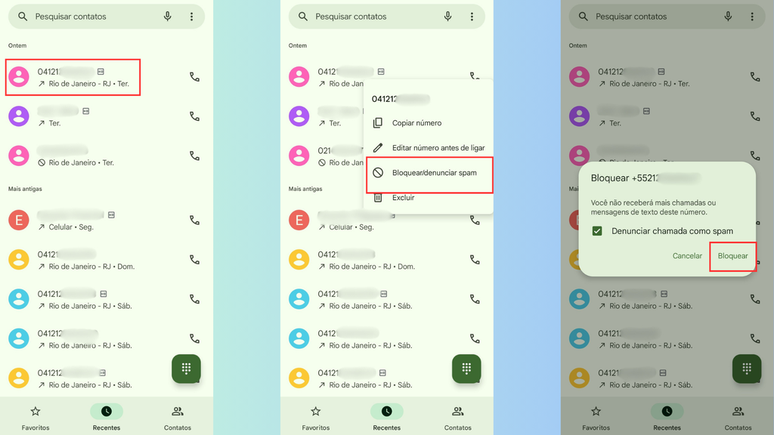 How to block numbers on Google Phone (Image: Screenshot/Bruno De Blasi/Canaltech) How to block numbers on Google Phone (Image: Screenshot/Bruno De Blasi/Canaltech)