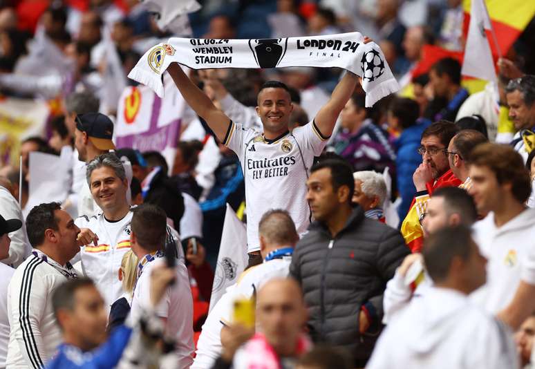 Torcida do Real Madrid presente em Wembley 