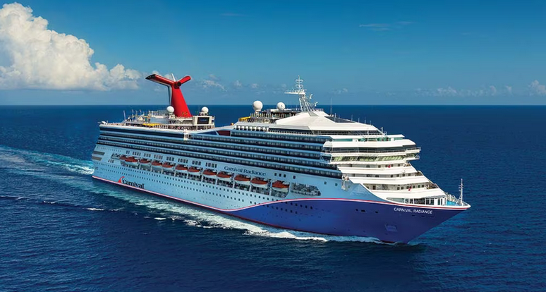 Uma das embarcações da empresa Carnival Cruises