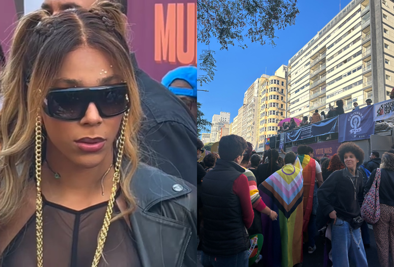 Deputada federal Erika Hilton (PSOL-SP) na 22ª Caminhada de Mulheres lésbicas de São Paulo