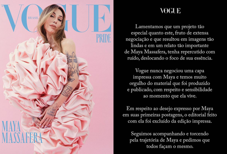 Vogue se pronuncia sobre acusações de Maya Massafera