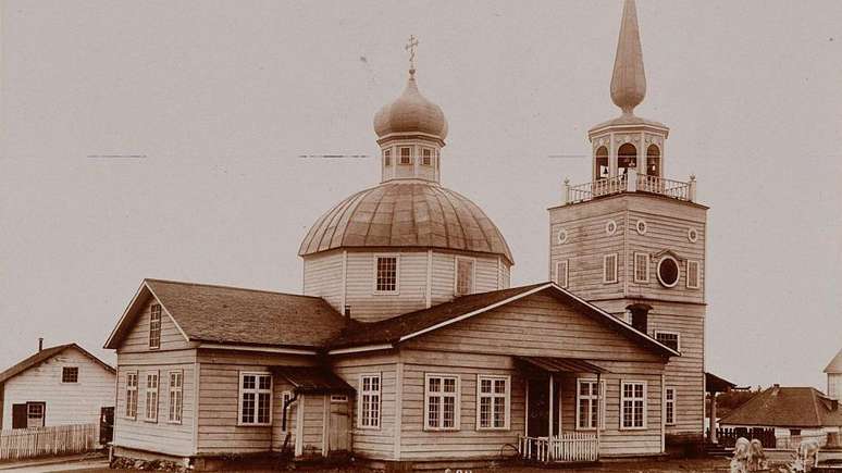 Novo Arcanjo, hoje Sitka, foi a capital da América russa a partir de 1808