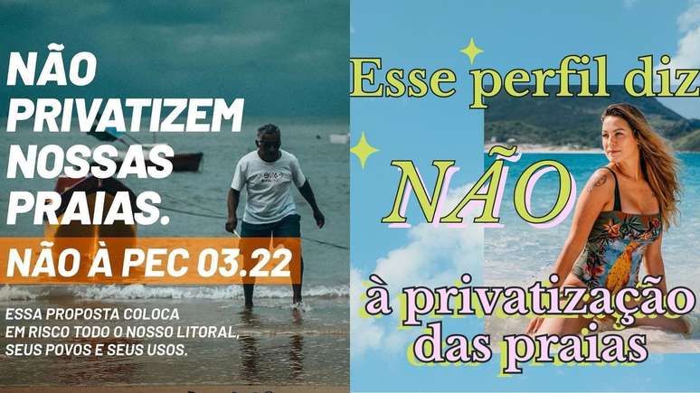 Famosos se manifestam contra privatização das praias