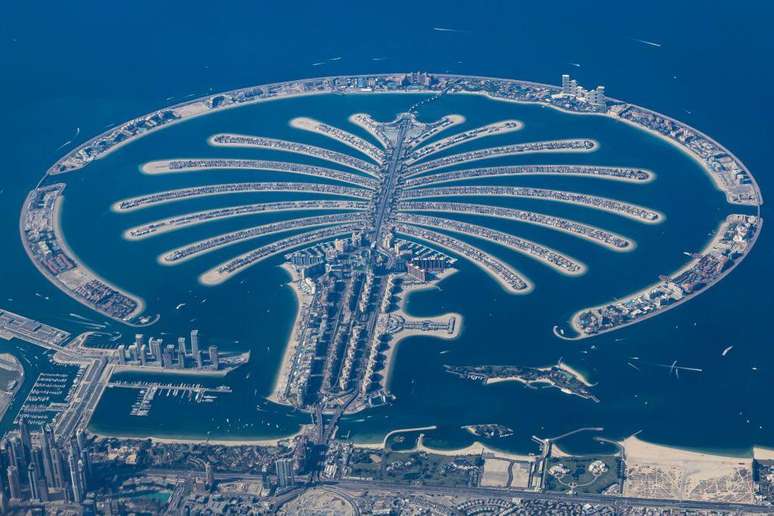 A 'Palmeira Jumeirah', um dos projetos urbanos mais marcantes de Dubai.