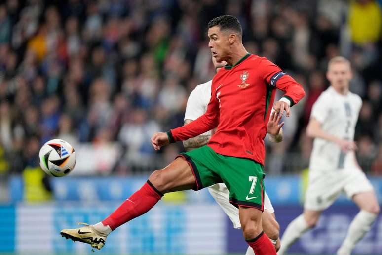 Cristiano Ronaldo (Portugal) durante confronto contra a Eslovênia no dia 26.03.2024 