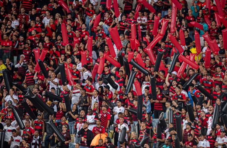 Torcida do Flamengo no confronto entre Flamengo e Bolívar