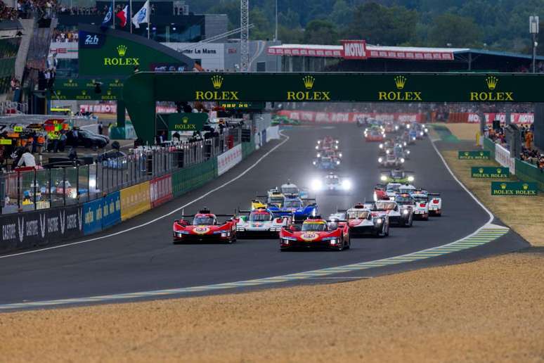 O início das 24 Horas de Le Mans de 2023