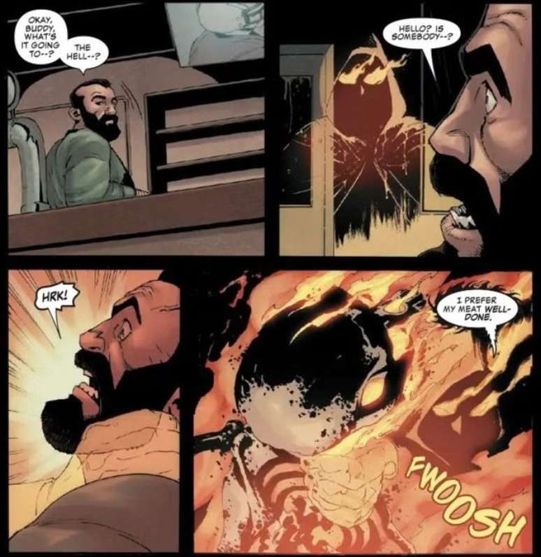 The new Ghost Rider uses invisibility to sneak into a building (Image: Reproduction/Marvel Comics) The new Ghost Rider uses invisibility to sneak into a building (Image: Reproduction/Marvel Comics)