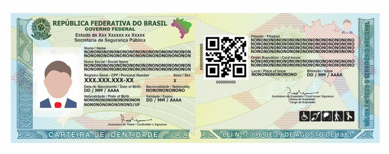 Desde 2022, o Brasil começou a emitir a Carteira de Identidade Nacional (CIN)