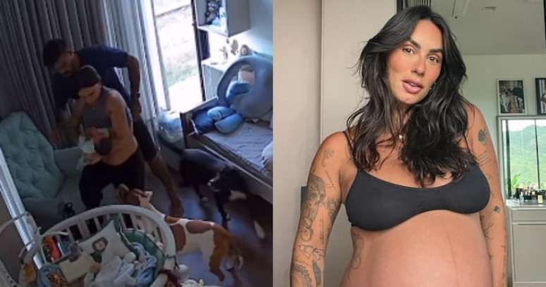 Influenciadora Clara Maia mostra vídeo em que salva filho de engasgo com manobra de Heimlich.