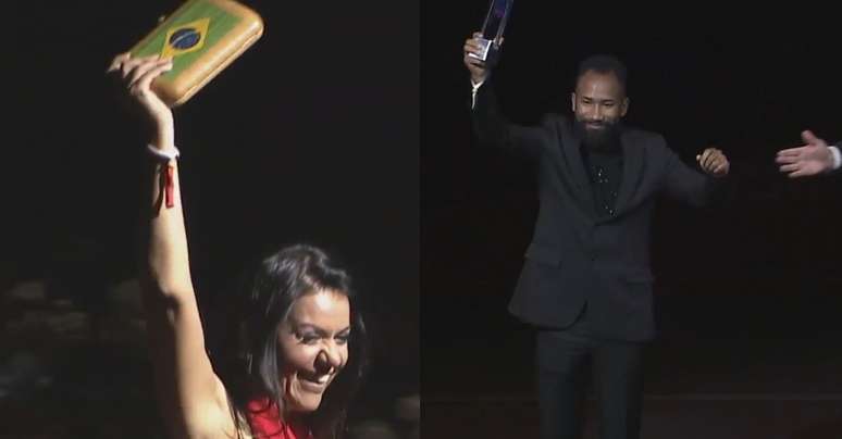 Os chefs Jana&iacute;na Torres e Jo&atilde;o Diamante viveram seu momento pop star na cerim&ocirc;nia do &lsquo;The World&rsquo;s 50 Best Restaurants 2024"