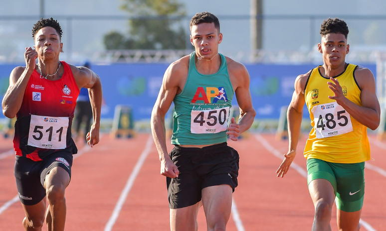 Wesley, Paulo e João na final dos 100m 