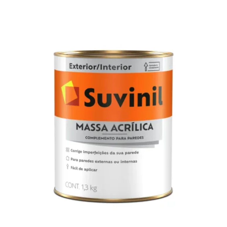 Suvinil Massa Acrílica Suvinil é resistente e fácil de aplicar – Foto: Suvinil