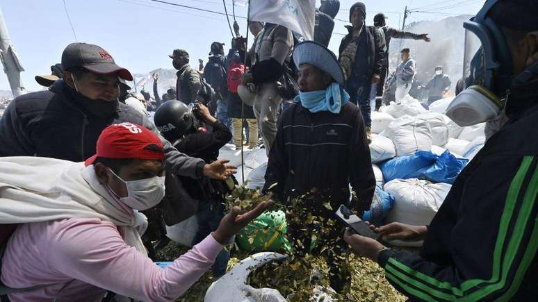 Na Bolívia, tanto a erradicação como as apreensões da coca aumentaram significativamente