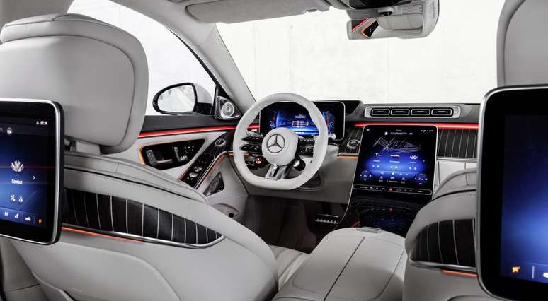 The interiors of the new members of the AMG family are also a real spectacle (Image: Disclosure/Mercedes-Benz) The interiors of the new members of the AMG family are also a real spectacle (Image: Disclosure/Mercedes-Benz)