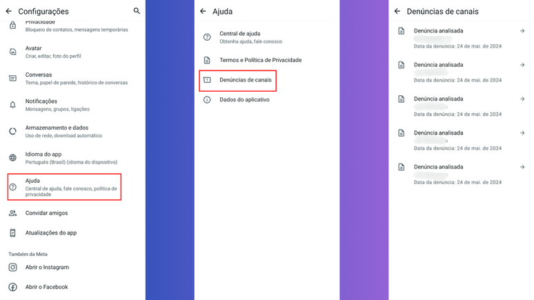 How to follow up on a report on WhatsApp for Android (Image: Screenshot/Bruno De Blasi/Canaltech) How to follow up on a report on WhatsApp for Android (Image: Screenshot/Bruno De Blasi/Canaltech)