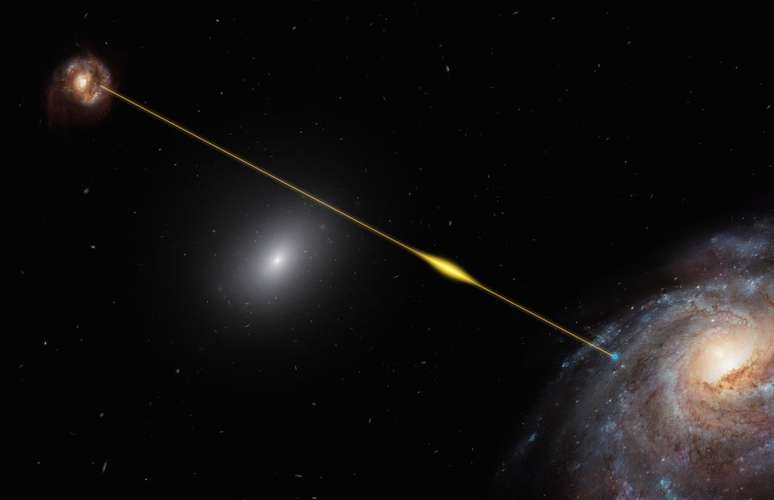 The identified radio signal is rather irregular (Image: ESO/M. Kornmesser) The identified radio signal is rather irregular (Image: ESO/M. Kornmesser)