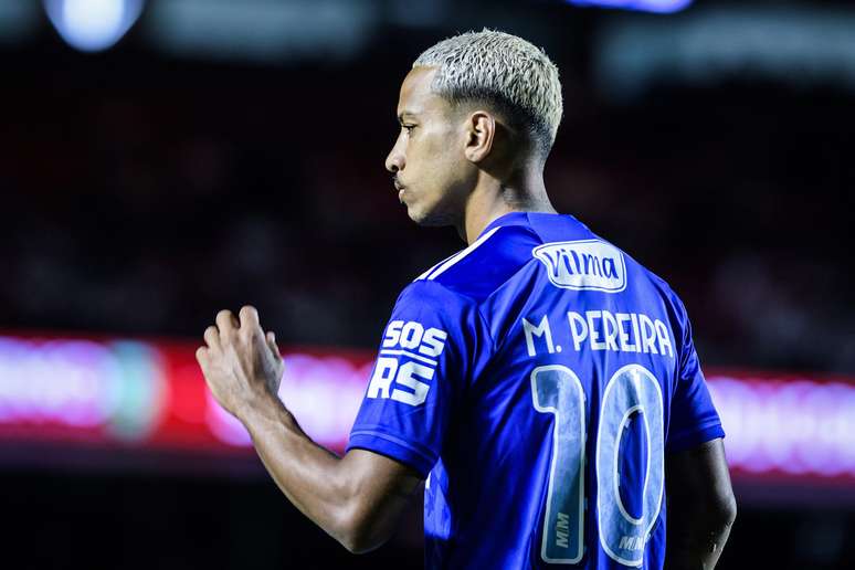 Matheus Pereira em derrota do Cruzeiro. 
