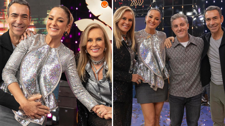 César Tralli, Ticiane Pinheiro, Helô Pinheiro e Luciano Huck 