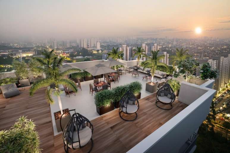 Lançado neste ano, o condomínio Yunes Park, em Interlagos, tem rooftop, visto como uma tendência nos produtos econômicos da Cury.