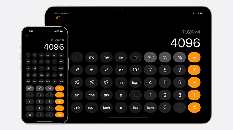 Aplikasi kalkulator iPhone akhirnya memiliki versi untuk layar besar iPad (Gambar: Pengungkapan/Apple)
