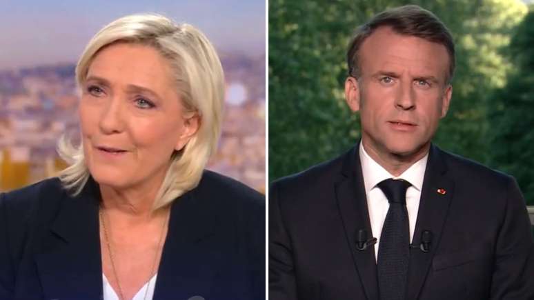 Marine Le Pen e Emmanuel Macron