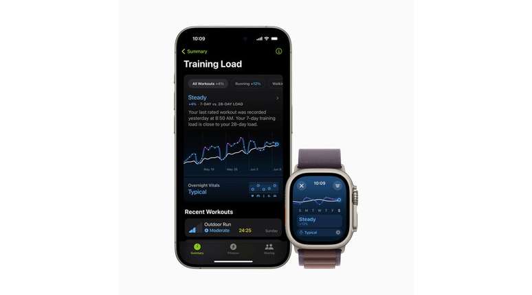 Solução para treinos Training Load no watchOS 11 (Imagem: Divulgação/Apple)