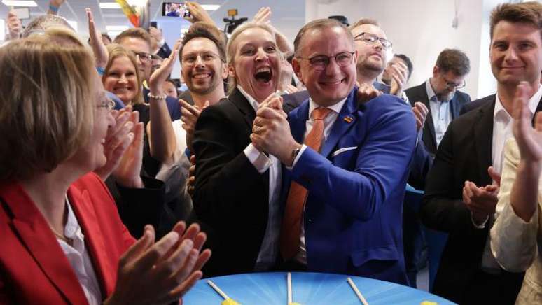 Alice Weidel e Tino Chrupalla, membros do partido alemão AfD