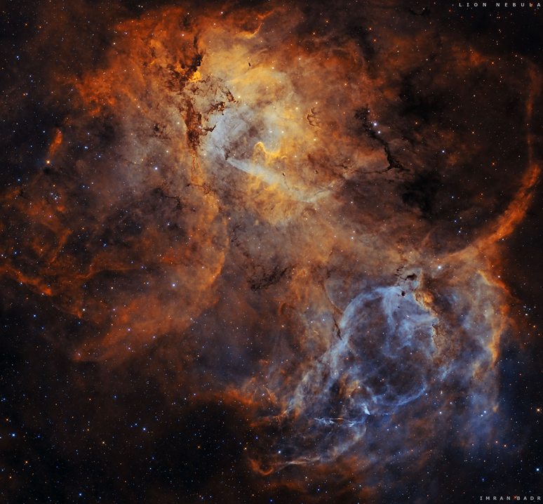 Nebulosa do Leão, uma grande nuvem cósmica que emite luz (Imagem: Reprodução/Imran Badr)