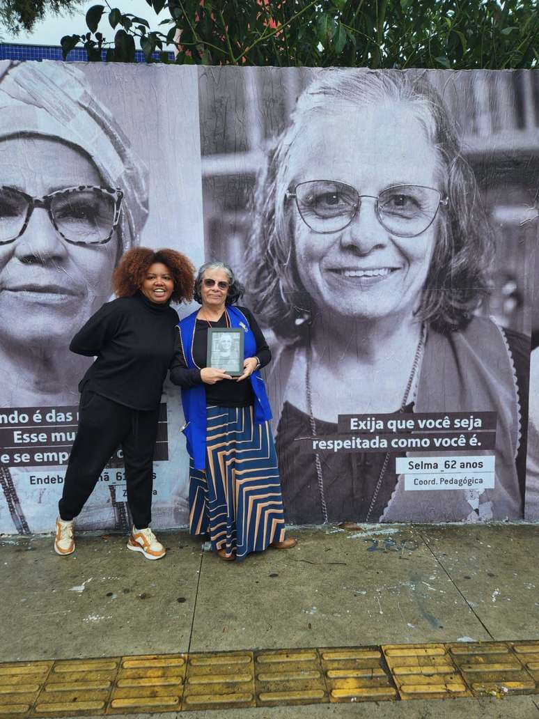 Michelle Serra, idealizadora da exposição Míticax e Selma Santos, pedagoga da zona norte, Vila Nova Cachoeirinha