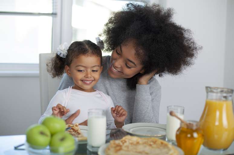Easy breakfast for children who want to prepare it with their mother