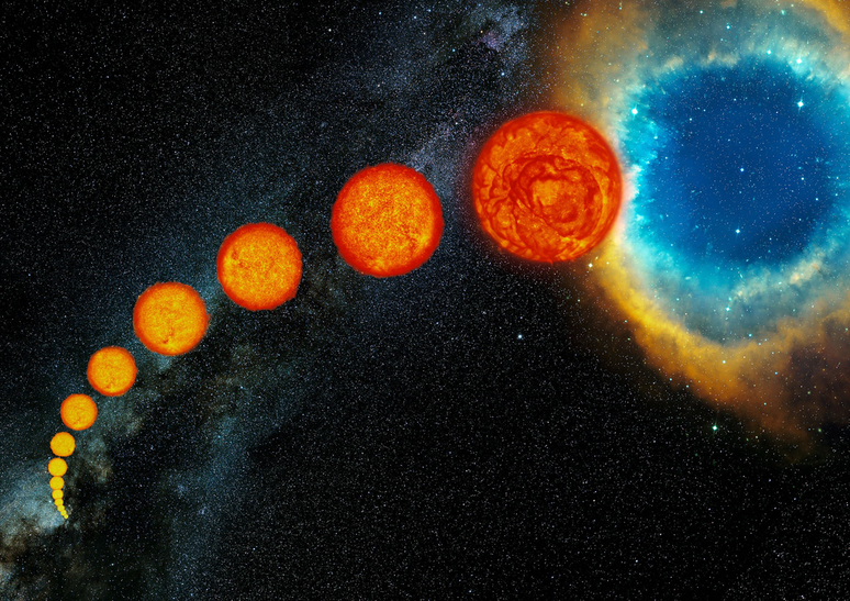 Stars like the Sun become red giants and, later, planetary nebulae (Image: Playback/ESO) Stars like the Sun become red giants and, later, planetary nebulae (Image: Playback/ESO)