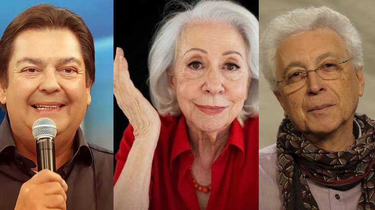 Faustão, Fernanda Montenegro e Aguinaldo Silva