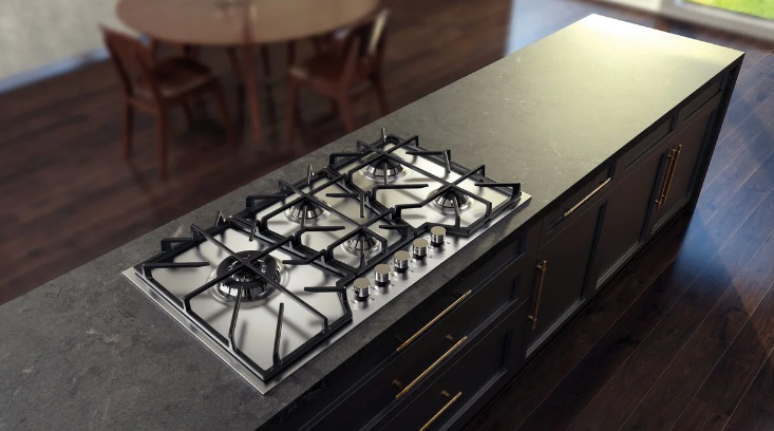 Cooktop Tramontina Penta Inox Full 5GX 90 em aço inox tem trempes inteiriças em ferro fundido e design diferenciado, além do Sistema Safestop – Foto: Tramontina