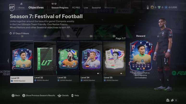 Zawartość Copa América 2024 jest już dostępna w EA Sports FC 24 Ultimate Team (Zdjęcie: Zrzut ekranu/Durval Ramos/Canaltech)