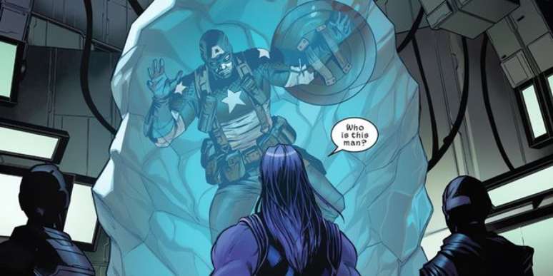 Heróis recuperam o Capitão América no gelo também no novo Universo Ultimate (Imagem: Reprodução/Marvel Comics)