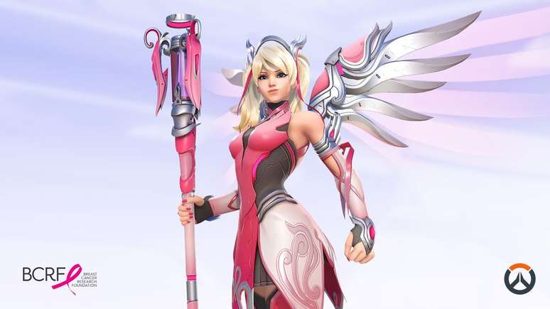 Edição especial de Mercy Rosa retorna ao jogo (Imagem: Reprodução/Blizzard)